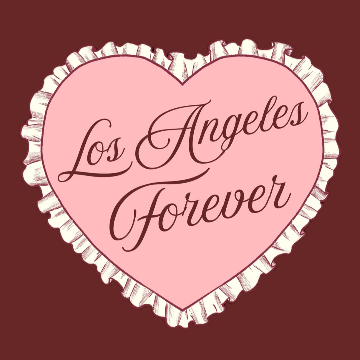 Los Angeles Forever Crewneck Burgundy - Presale