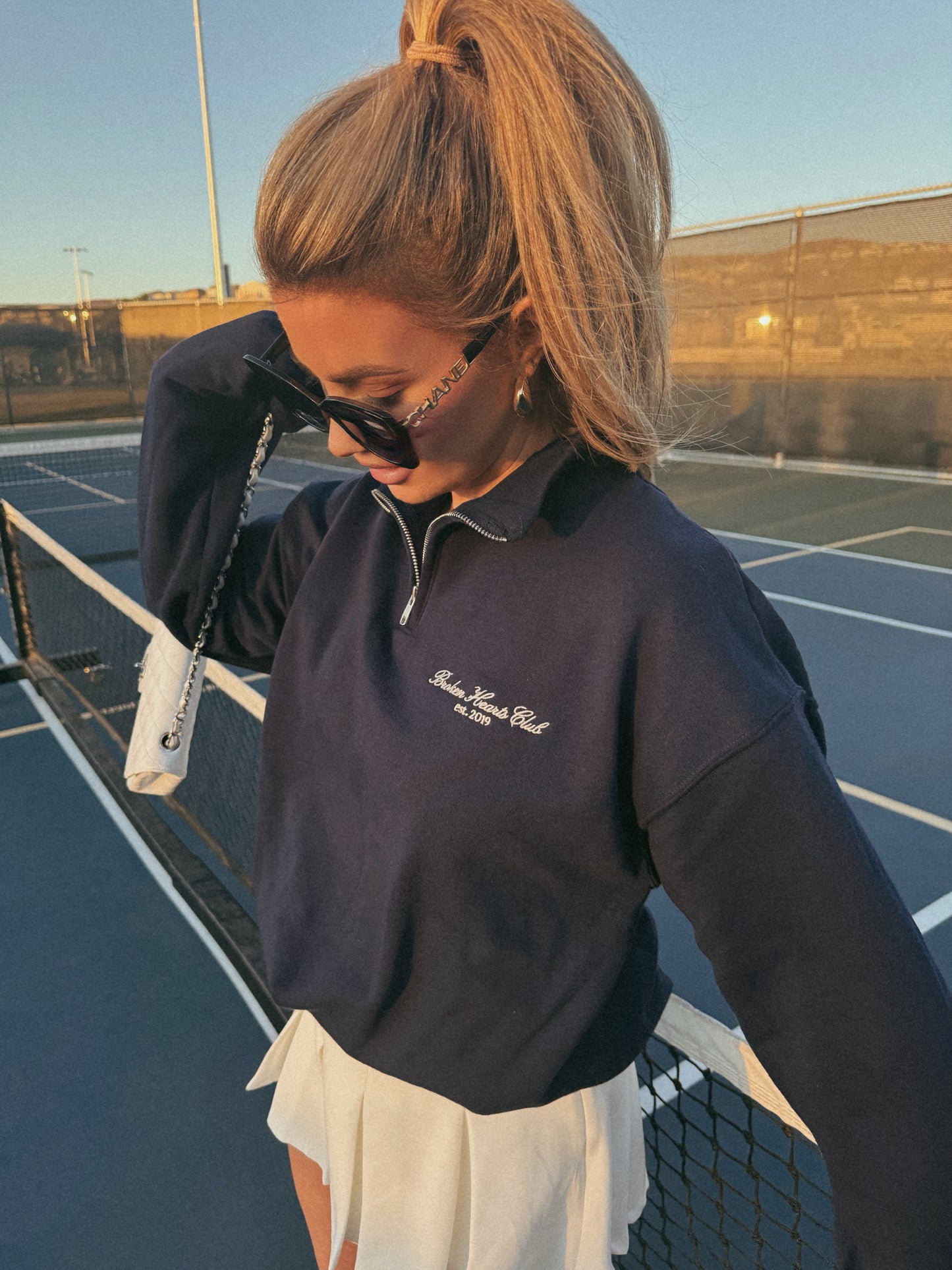Embroidered Quarter Zip